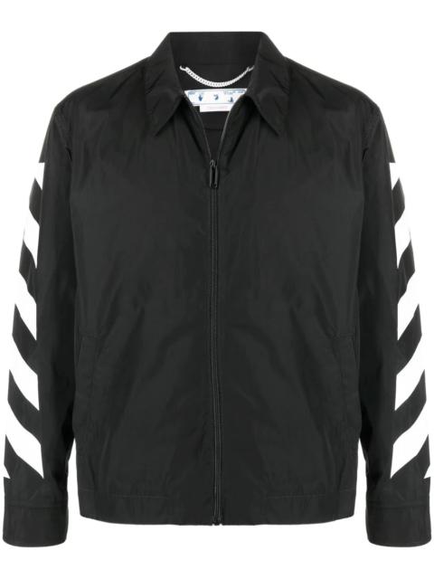Off-White Diag-stripe zipped shirt jacket