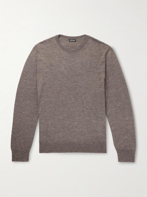 ZEGNA Mulberry Silk, Cashmere and Linen-Blend Sweater