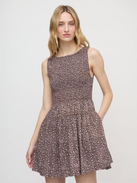 Hill House Home The Cosima Mini Nap Dress - Chocolate Ditsy Thistle