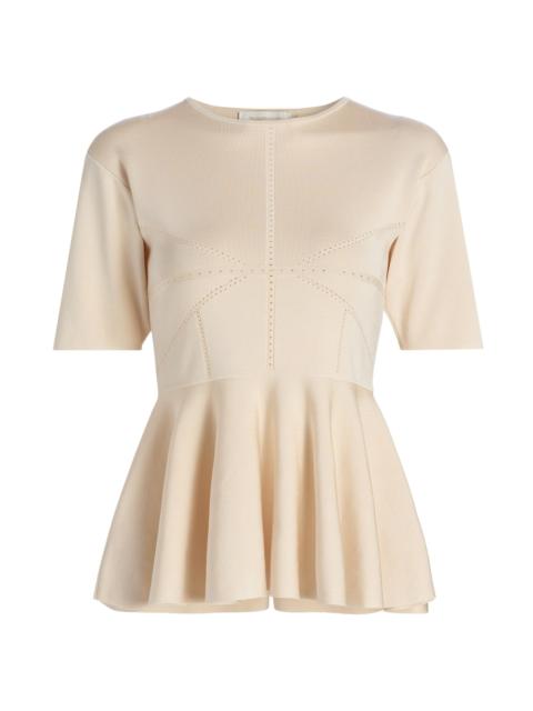 Zimmermann Women's Luna Peplum Top - Cream