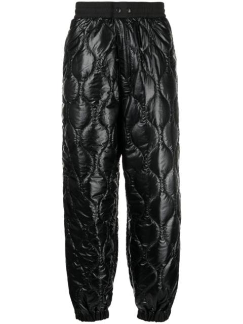 quilted straight-leg trousers