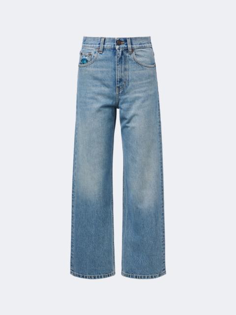 Chloé Embroidered straight jeans