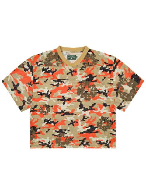 DENIM TEARS Denim Tears Camo Cotton Wreath Mesh Football Top Brown