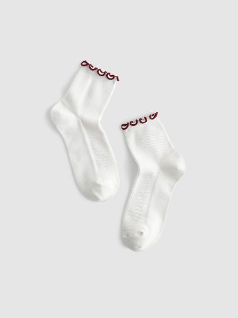 Madewell Ruffle-Trim Ankle Socks