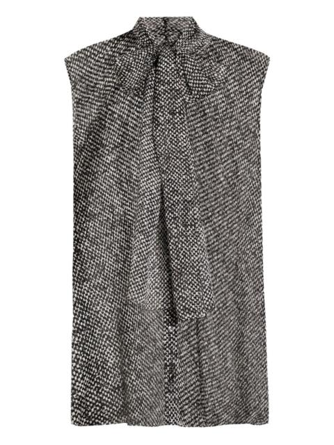 Dolce & Gabbana sleeveless tie-neck top