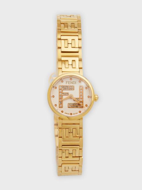 FENDI 19mm Forever Fendi FF Diamond Bracelet Watch