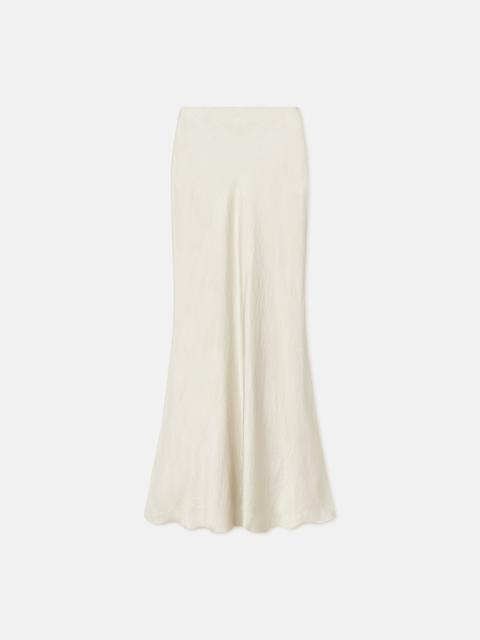 Crinkled-Satin Midi Skirt