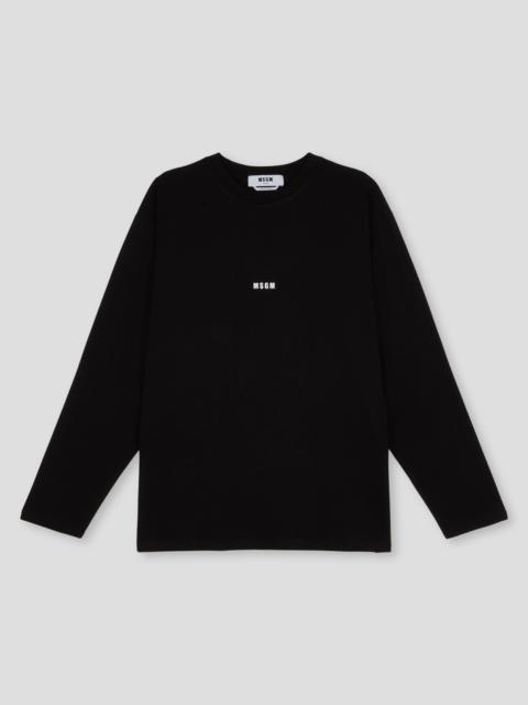MSGM Solid colour cotton round neck T-shirt
