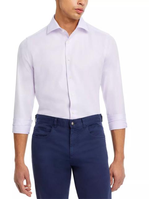 Impeccable Textured Solid Regular Fit Dress Shirt