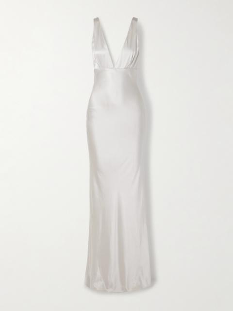 NILI LOTAN Bionca Silk-charmeuse Gown