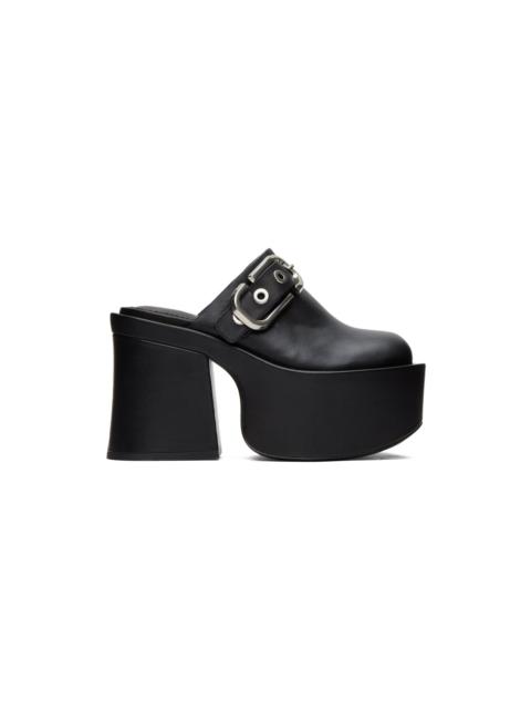 Marc Jacobs Black 'The J Marc Leather' Mules
