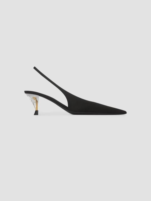 SAINT LAURENT Women's Fanny Slingback Pumps in Satin Crepe - Black