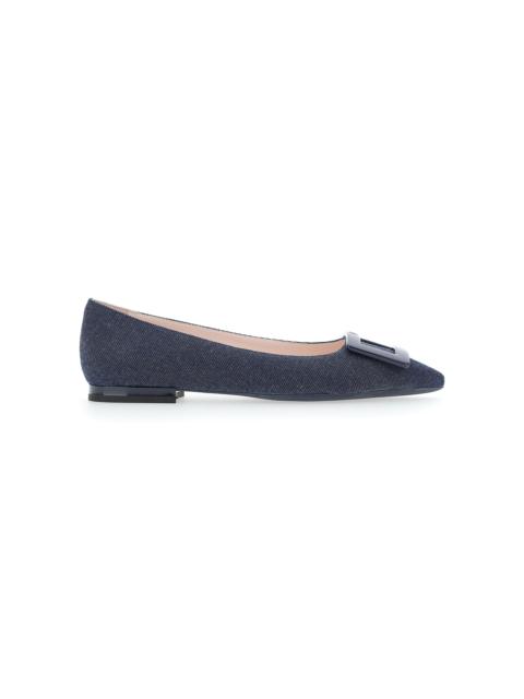 Roger Vivier Gommettine Denim Flats blue