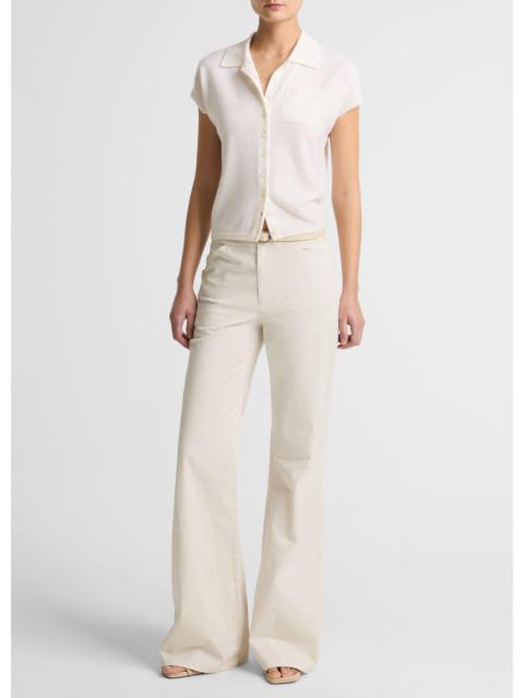 Vince Italian Stretch-Cotton Flare Pant