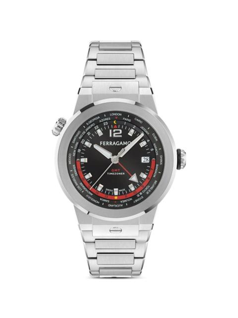 FERRAGAMO F-80 GMT Worldtime 43mm watch