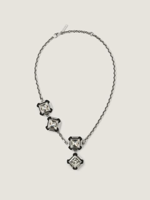 Givenchy DECONSTRUCTED CRYSTALS NECKLACE IN METAL AND CRYSTALS