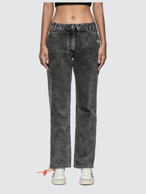 Off-White SLIGHTLY BELL JEANS WITH TWISTED SCARF