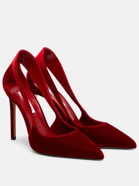 AQUAZZURA Dangerous Liaisons 105 velvet pumps