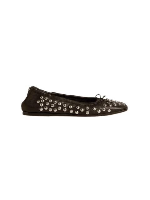 Golden Goose Amy Studded Nappa Ballerina Flats black