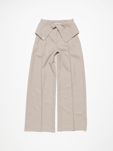 Acne Studios Tailored wool blend trousers - Cold beige