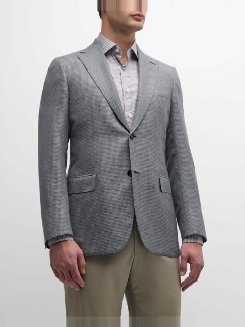 Brioni Men's Micro-Check Wool Sport Coat