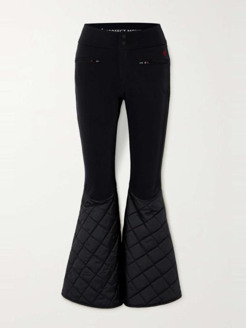 PERFECT MOMENT Cordova paneled quilted flared ski pants
