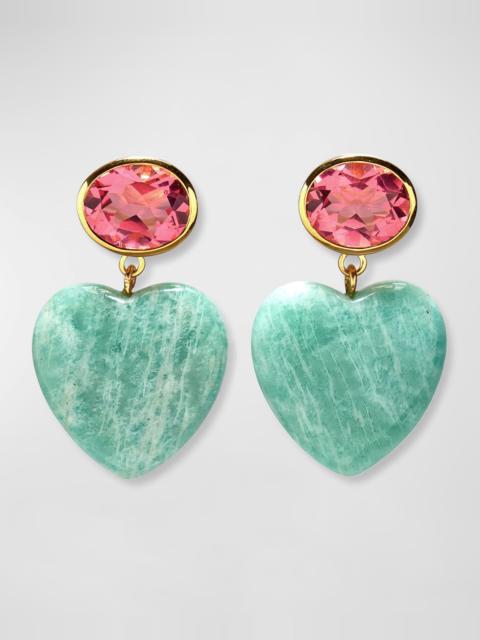 LIZZIE FORTUNATO GEMMA EARRINGS IN BERRY