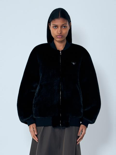 Prada Faux Fur Reversible Bomber Jacket