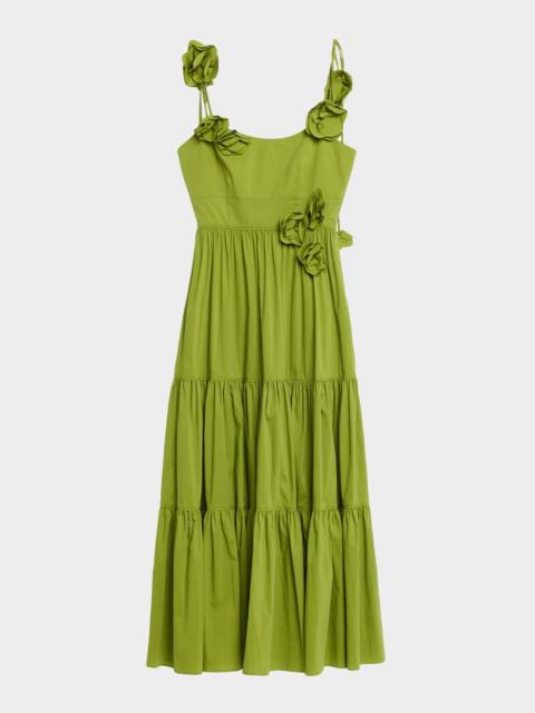 Cinq à Sept Kael 3D Rosette Midi Dress