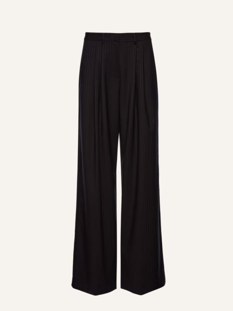 MAGDA BUTRYM Relaxed wool trousers in violet stripes
