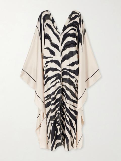 ANDRES OTALORA Zawadi Del Sol Printed Satin Maxi Dress