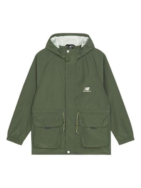 New Balance New Balance Men's New Balance Casual Sports Solid Color Hooded Jacket Green AMJ13360-SG