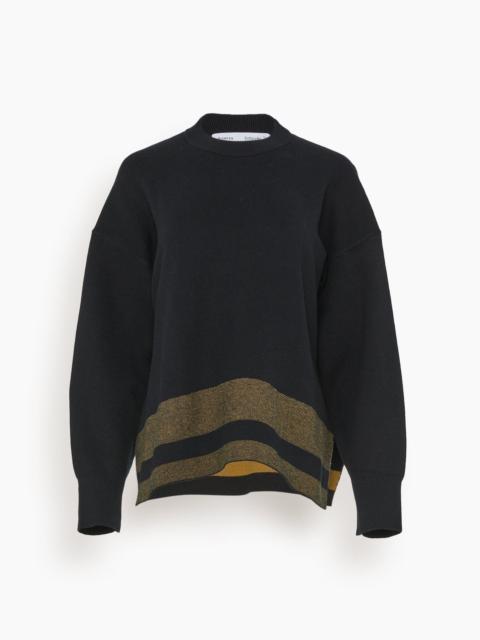 Proenza Schouler Cashmere Blend Sweatshirt in Black/Dark Sand
