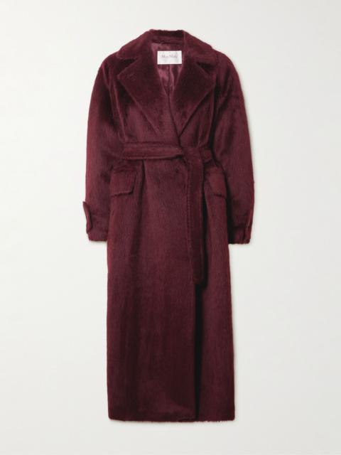 Albata belted alpaca and wool-blend coat Crimson