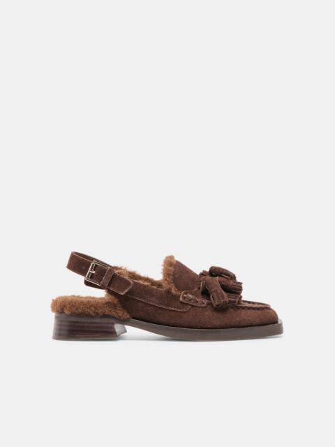 dolce vita HAMLIT PLUSH LOAFERS DK BROWN SUEDE