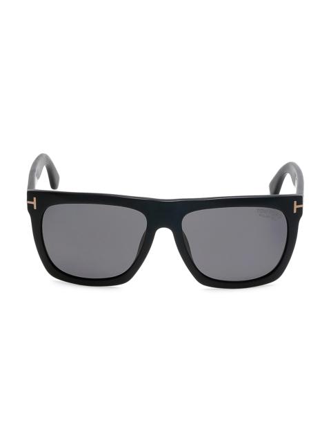 TOM FORD Men's Morgan 57MM Square Sunglasses - Black