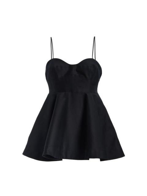 RÓHE Wool-Silk Bustier Peplum Top black