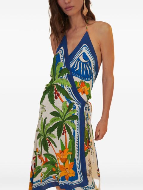 FARM RIO tropical-print midi dress