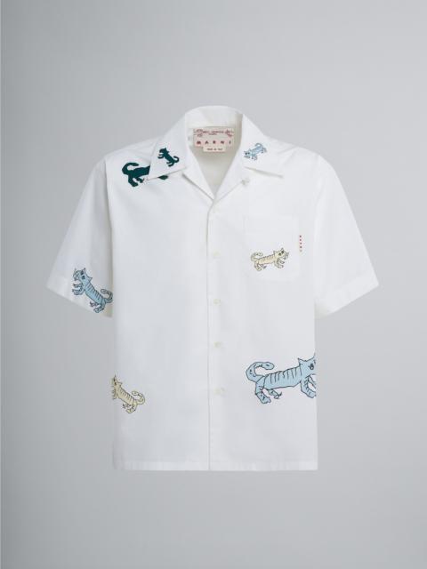 Marni NAIF TIGER PRINT POPLIN SHIRT