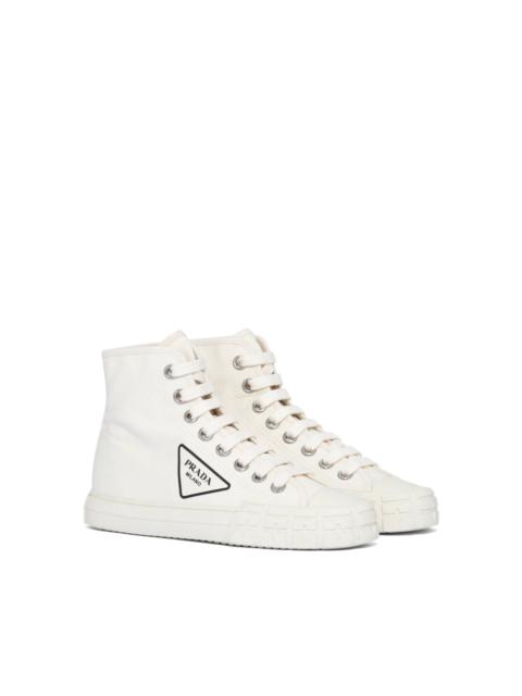 Prada Cotton canvas high-top sneakers