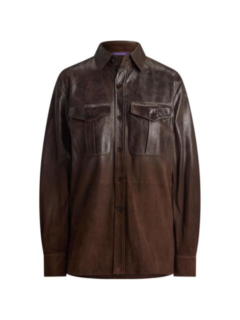 Ralph Lauren Landry degradé suede shirt