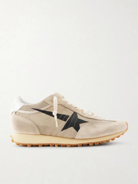 Golden Goose Running Marathon Suede And Leather-trimmed Mesh Sneakers
