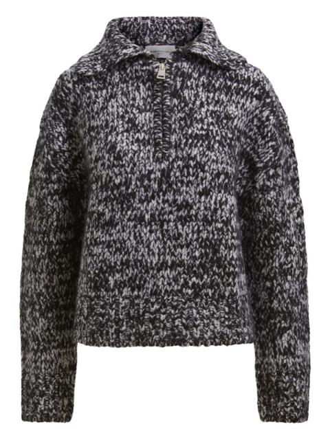 BRANDON MAXWELL Posie half zip sweater