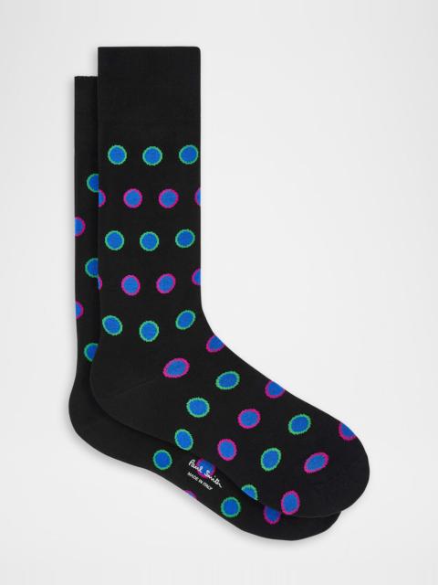 Paul Smith Men's Joris Dots Crew Socks