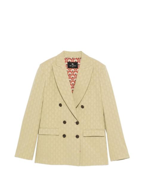 Etro double-breasted patterned blazer