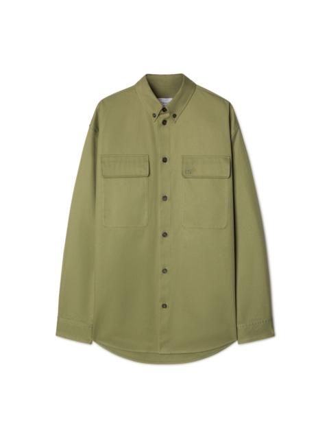 Off-White Military Green Cotton Overshirt