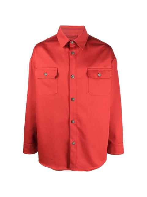 button-down fitted shirt jacket