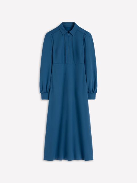 BODEN Pip Zip-Up Ponte Midi Dress-Tourmaline Blue