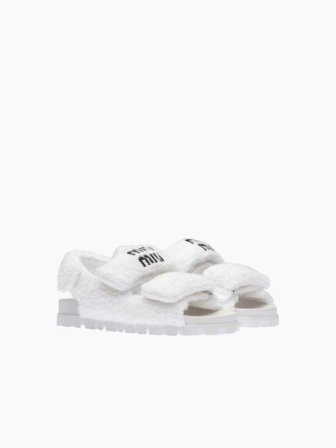 Terry cloth sandals