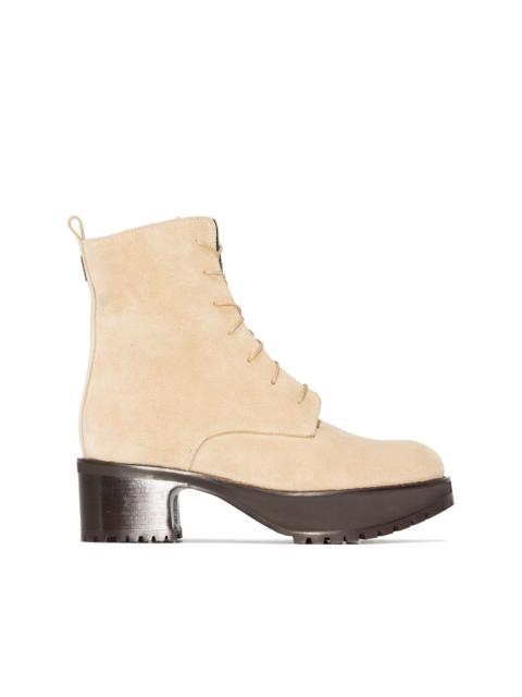 BY FAR Cobain suede flatform boots